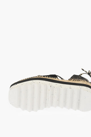 Lace up Espadrilles with Platform 7cm