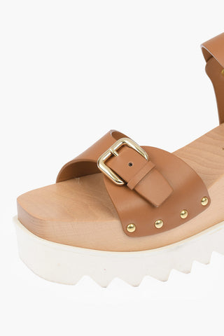 Sandali in Ecopelle ELYSE con Zeppa e Borchie Decorative 8 cm