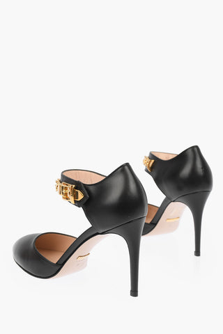 Leather MALAGA KID Pumps with Gold-tone Belt Detailing 9 cm