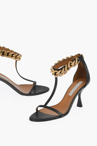 Soft Leather MAT ALTER Sandals with Chain Embellishment 8 cm