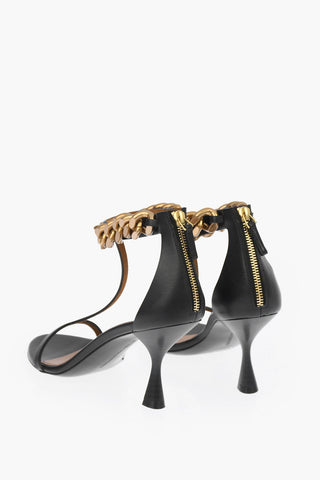 Soft Leather MAT ALTER Sandals with Chain Embellishment 8 cm