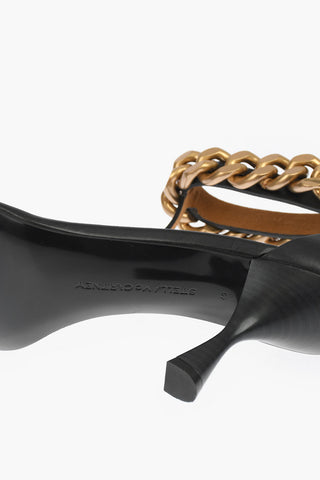 Soft Leather MAT ALTER Sandals with Chain Embellishment 8 cm