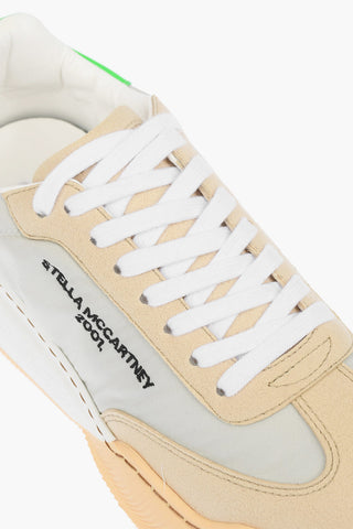 Nylon Sneakers with Suede Faux Leather Details