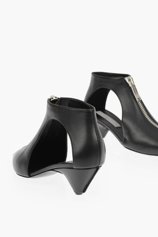 Pointed Faux Leather Ankle Boots ZIPIT with 6.5 cm Cut-Out