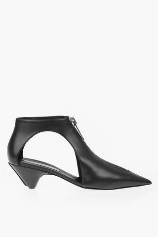 Pointed Faux Leather Ankle Boots ZIPIT with 6.5 cm Cut-Out