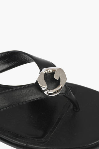 Infradito In Pelle con Logo G CHAIN