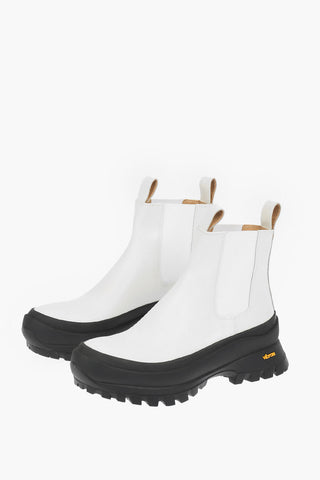 Leather Chelsea Boots with Track Sole