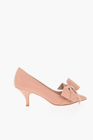 7cm Leather pumps with bow
