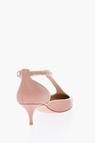 6cm leather T-Strap pumps