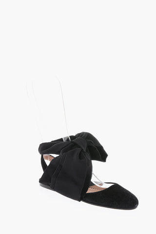 Ballerine D’Orsay lace up in pelle scamosciata