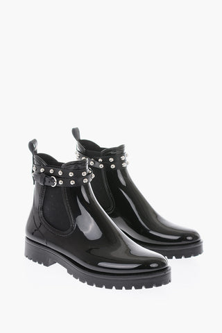 Pvc Chelsea boots with studs