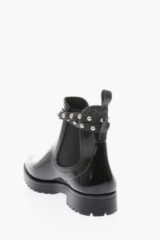 Pvc Chelsea boots with studs
