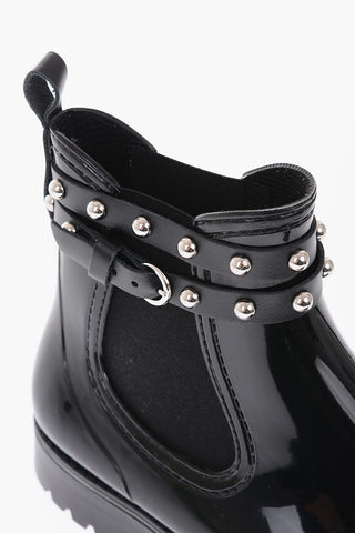 Pvc Chelsea boots with studs