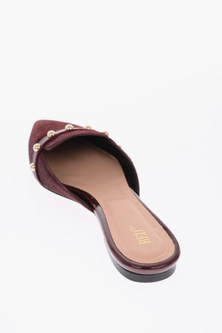 pony Point Toe Mules with silver details