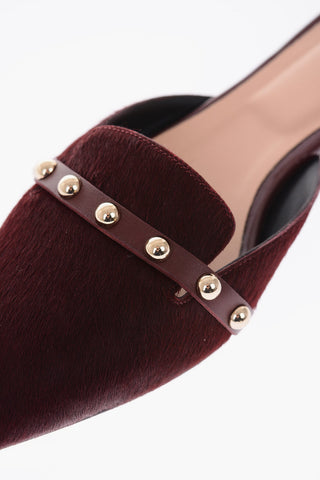 pony Point Toe Mules with silver details