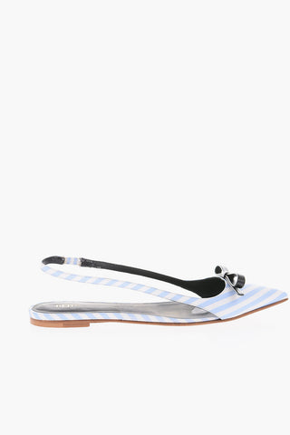 striped Point Toe Ballet flats