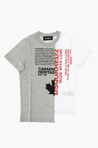 two-tone printed RELAX crew-neck t-shirt