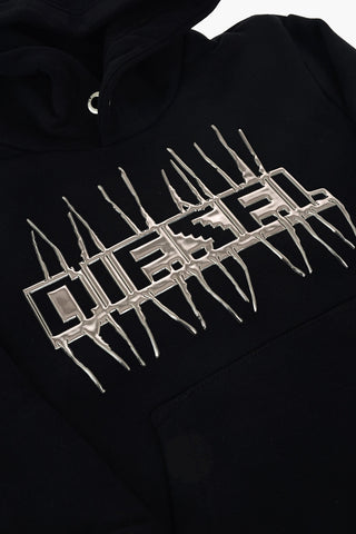 hooded sweatshirt with patch pocket