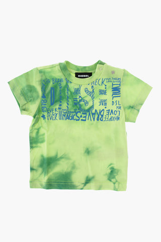 tie dye effect TIMMYB t-shirt with print on the front
