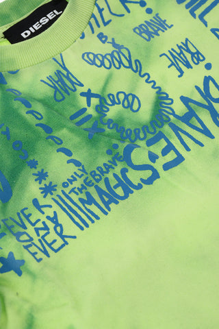 tie dye effect TIMMYB t-shirt with print on the front