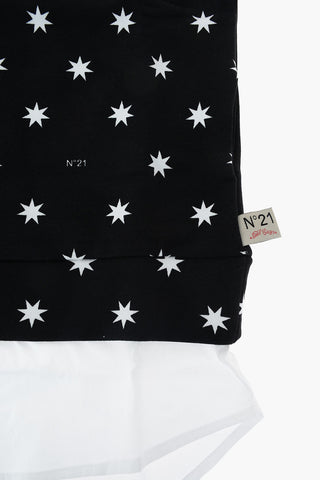 printed short sleeve dress with shirt detail