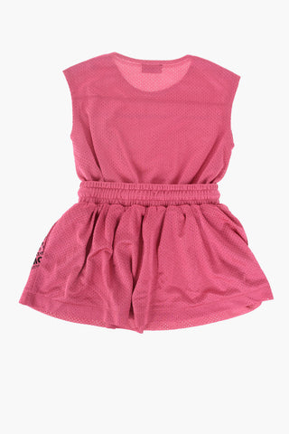 perfored DARPEL dress with drawstring waist