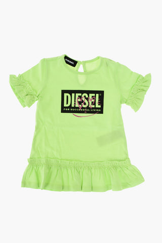 pleates DANILAB dress with logo print