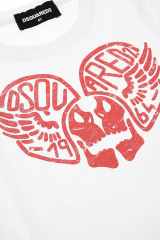 crew-neck t-shirt with print on the front