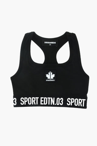 logoed bad crop top
