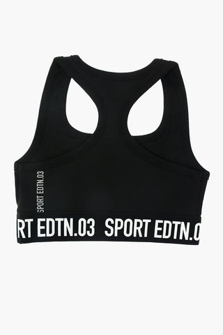 logoed bad crop top