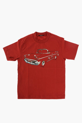 crew-neck OVER t-shirt with print