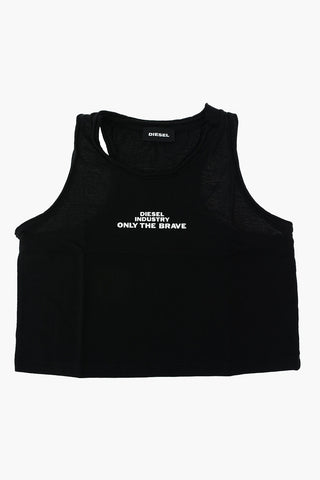 crew-neck TYLLINA top with print on the front
