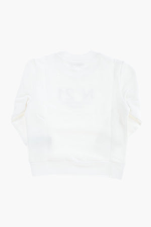 crew-neck sweatshirt with print on the front