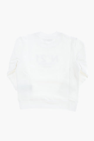 crew-neck sweatshirt with print on the front