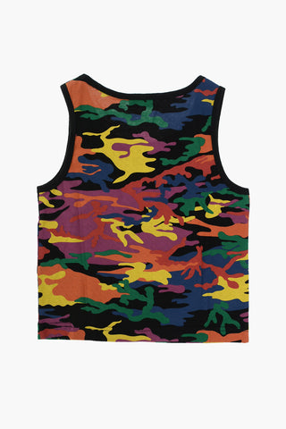 camouflage TCANNYRBOW tank top with print on the front