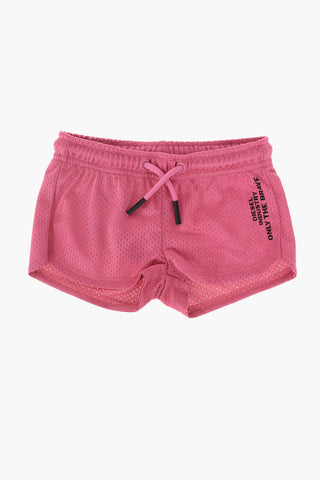 perforated PERLIE shorts with drawstring waist