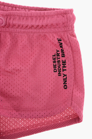 perforated PERLIE shorts with drawstring waist