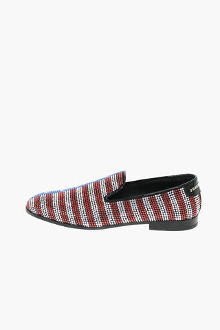 EST.1978 all over rhinestone leather loafer