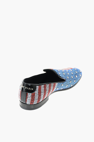EST.1978 all over rhinestone leather loafer