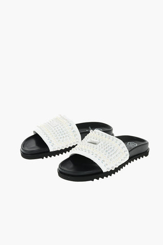 EST.1978 leather sandals with beads