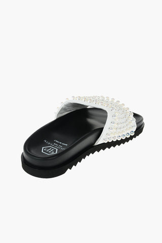 EST.1978 leather sandals with beads