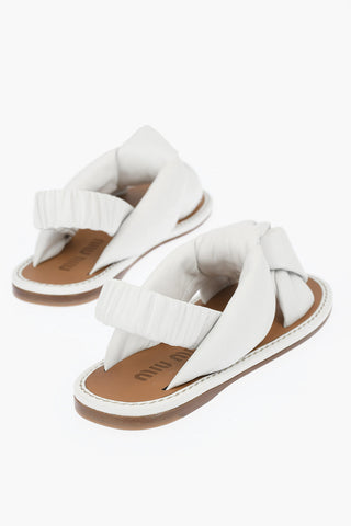 Padded Leather Slingback Sandals