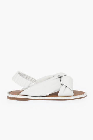 Padded Leather Slingback Sandals