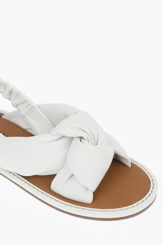 Padded Leather Slingback Sandals