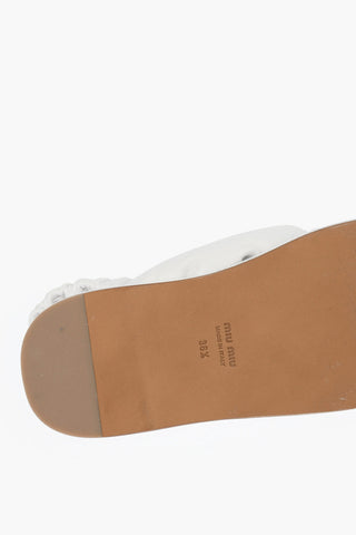 Padded Leather Slingback Sandals
