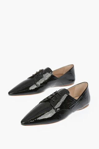 Point Toe Patent Leather Derby Shoes