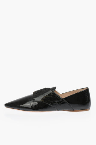 Point Toe Patent Leather Derby Shoes