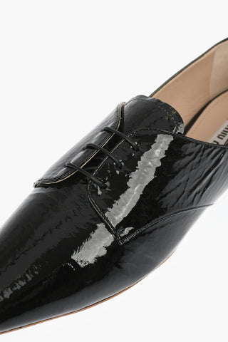 Point Toe Patent Leather Derby Shoes