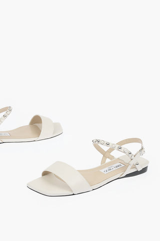 Bead AADRA Leather Flat Sandals