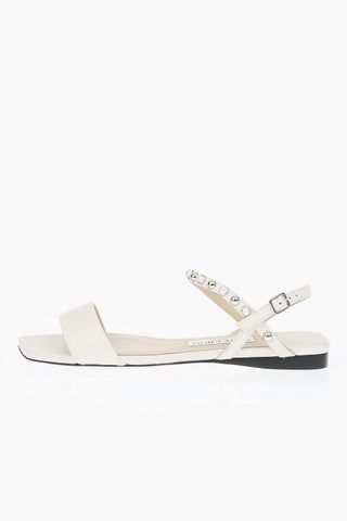 Bead AADRA Leather Flat Sandals